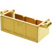 LEGO Metallisches Gold Treasure Chest Unterseite mit Schlitzen hinten (4738 / 54195)