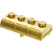 LEGO Metallic goud Schatkist Deksel 2 x 4 met dik scharnier (4739 / 29336)