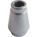 LEGO Metallic Silver Cone 1 x 1 with Top Groove (4589)
