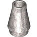 LEGO Metallic Silver Cone 1 x 1 without Top Groove (4589 / 6188)