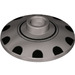 LEGO Metallic Silver Dish 2 x 2 with Hubcap Circles (4740 / 72331)