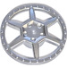 LEGO Metallic Silver Hub Cap with 6 Spokes (1900 / 100730)