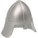 LEGO Metallic Zilver Knights Helm met nekbeschermer (3844 / 15606)