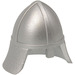 LEGO Metallic Silver Knights Helmet with Neck Protector (3844 / 15606)