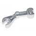 LEGO Metallic Silver Mechanical Arm Bent (30377 / 49754)