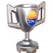 LEGO Metallic Silver Minifigure Trophy with Sunset Sticker (15608 / 89801)