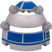 LEGO Argent métallique Panneau Dome 6 x 6 x 5 2/3 avec R2-D2 Diriger Décoration from Set 9748