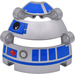 LEGO Argento metallizzato Pannello Dome 6 x 6 x 5 2/3 con R2-D2 Testa &amp; Occhio Decorazione da Set 9748