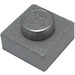 LEGO Metallic Silver Plate 1 x 1 (3024)