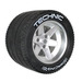 레고 메탈릭 실버 Wheel 62mm x 46mm with Tire 81.8 x 50 with &quot;TECHNIC RACING&quot; Decoration