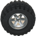 LEGO Plateado metalizado Wheel 62mm x 46mm with Tyre 107,2 X 62