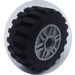 LEGO Stříbrná metalíza Wheel Rim Ø18 x 14 with Pin Hole with Tire 30.4 x 14 with Offset Tread Pattern and No band