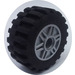 LEGO Metallic Silver Wheel Rim Ø18 x 14 with Pin Hole with Tire 30.4 x 14 with Offset Tread Pattern and No band