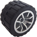 LEGO Silbermetallic Rad mit Reifen