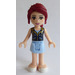 LEGO Mia, Bright Light Blue Skirt, Dark Blue Vest Top Minifigure