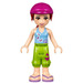LEGO Mia, Helmet, Blue Top with Butterflies and Green Half Trousers Minifigure