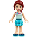 LEGO Mia, Medium Azure Layered Skirt, Light Aqua oben Minifigur