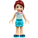 LEGO Mia, Medium azuurblauw Layered Rok, Licht Aqua Top Minifiguur