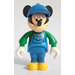 LEGO Mickey Mouse with Blue Overalls, Green Sleeves, Blue Cap Minifigure