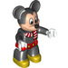 LEGO Mickey Mouse mit rot Trousers und Schal Duplo Abbildung