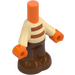 LEGO Micro Body with Trousers with Tan Top with Lines