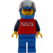 LEGO Microlight Piloot met Blauw Helm Minifiguur