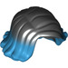 LEGO Mittlere Länge Haar mit Parting und Curled Oben at Ends mit Blau tips (20877 / 69110)