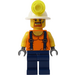 LEGO Mine Worker med Skägg och Dirt Stains Minifigur