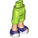 LEGO Minidoll Hip with Cropped Trousers with Purple and White Shoes (Thick Hinge) (18353)