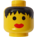 LEGO Minifig Head with Messy Hair Female (Safety Stud) (3626)