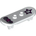 LEGO Minifig Skateboard with Four Wheel Clips with Minifig Skull and Star (42511 / 99755)