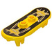 LEGO Minifig Skateboard mit Vier Rad Clips mit Silber Dekoration Aufkleber (42511)