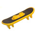 LEGO Minifig Skateboard with Two Wheel Clips with Black Oval and Red Kickflip underneath Sticker (45917)