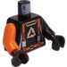 LEGO Minifig Torse Flex avec Orange Bras (973)