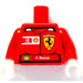 LEGO Minifigure Busto con Ferrari Scudo e F.Massa Adesivo (Anteriore) Vodaphone e Shell Logos Adesivo (Retro) (973)