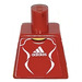 LEGO Minifig Torso without Arms with Adidas Logo and Variable Number on Back (Red Background) Sticker (973)