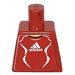 LEGO Minifiguur Torso zonder armen met Adidas logo en Variable Number op Terug (Rood Background) Sticker (973)