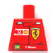 LEGO Minifig Torso without Arms with Ferrari Shield and F.Massa Sticker (973)