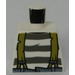 LEGO Minifig Torso zonder armen met Prison Strepen en Suspenders (973)