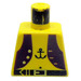 LEGO Minifig Torso without Arms with Purple Vest and Anchor Tattoo (973)