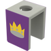 LEGO Minifig Vest with Crown on Dark Purple Background Sticker (3840)