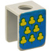 LEGO Minifig Vest mit Gelb Cloves auf Blau Aufkleber (3840)