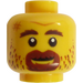 LEGO Minifigure Head of Shipwreck Survivor (Recessed Solid Stud) (3626)