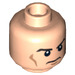 LEGO Minifigure Head with Black Eyebrows, Cheek Lines and Frown (Recessed Solid Stud) (3626 / 76086)