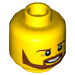 LEGO Minifigure Head with Brown Beard (Recessed Solid Stud) (11978 / 21022)