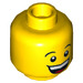 LEGO Minifigure Head with Decoration (Safety Stud) (23094 / 86289)