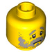LEGO Minifigure Head with Decoration (Safety Stud) (3626 / 64895)
