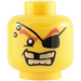 LEGO Minifigure Head with Eye Patch and Gold Teeth (Safety Stud) (3626 / 63188)