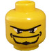 LEGO Minifigure Head with Goatee and Unibrow and White Eyes (Safety Stud) (3626)