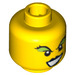 LEGO Minifigure Head with Green Eye Shadow (Safety Stud) (3626 / 62787)